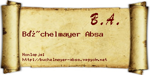 Büchelmayer Absa névjegykártya